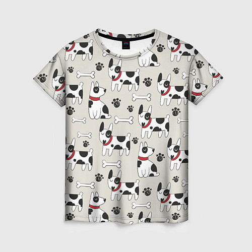 Женская футболка Собаки Dogs / 3D-принт – фото 1