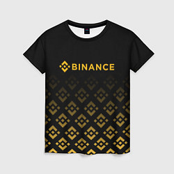 Женская футболка BINANCE БИНАНС БИРЖА