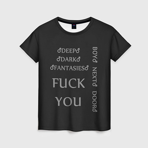 Женская футболка Gachi words / 3D-принт – фото 1