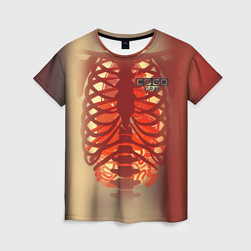 Женская футболка Cs:go X-Ray Style Рентген / 3D-принт – фото 1