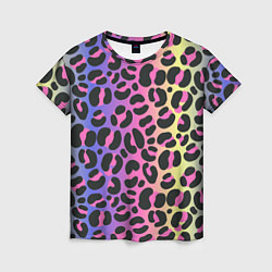 Женская футболка Neon Leopard Pattern