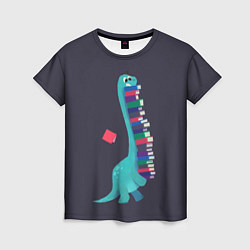 Футболка женская Book Dinosaur, цвет: 3D-принт