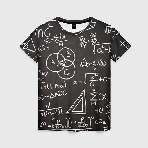 Женская футболка Математические уравнения / 3D-принт – фото 1