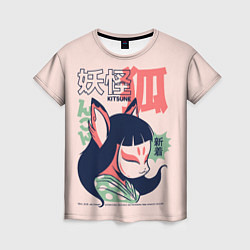Женская футболка Anime Kitsune Demon Yokai