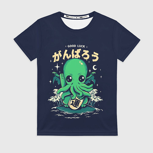 Женская футболка Cthulhu Good Luck / 3D-принт – фото 1