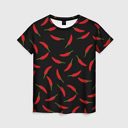 Футболка женская Chili peppers, цвет: 3D-принт