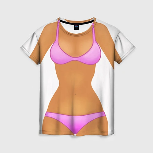 Женская футболка Tanned body / 3D-принт – фото 1