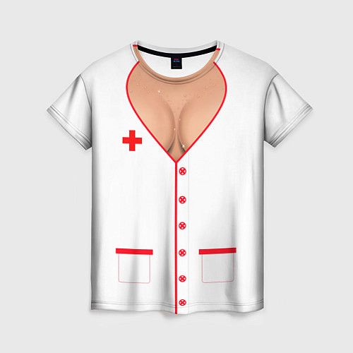 Женская футболка Халат медсестры / 3D-принт – фото 1