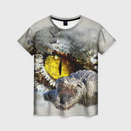 Женская футболка Глаз крокодила / 3D-принт – фото 1