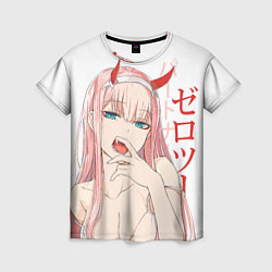 Женская футболка Darling in the Franxx Zero Two