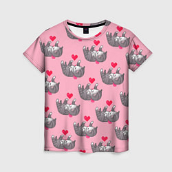 Женская футболка Пиксельные котики