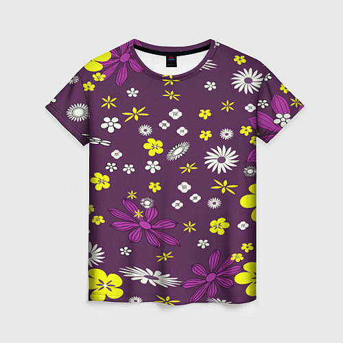 Женская футболка Цвета цветов дизайн / 3D-принт – фото 1