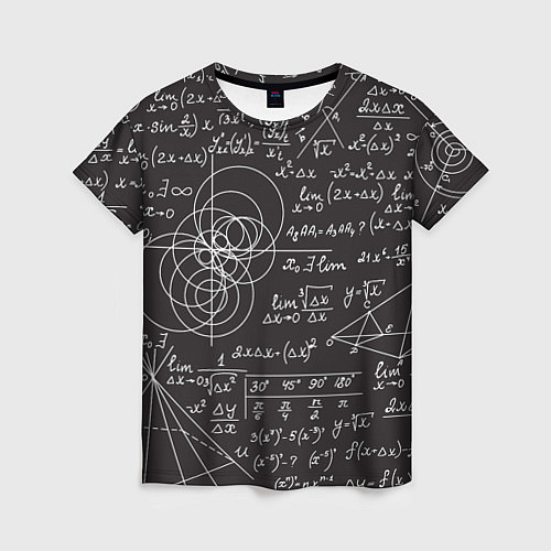 Женская футболка Алгебра и Геометрия / 3D-принт – фото 1