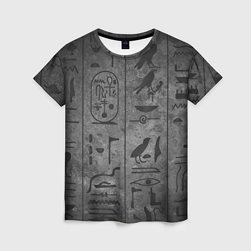 Женская футболка Египетские Иероглифы 3D / 3D-принт – фото 1