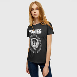 Футболка женская Pony x Ramones, цвет: 3D-принт — фото 2