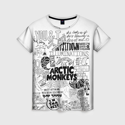 Женская футболка Arctic Monkeys / 3D-принт – фото 1