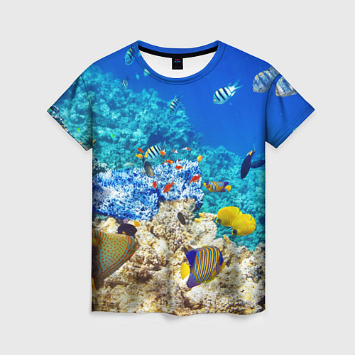 Женская футболка Морской мир / 3D-принт – фото 1