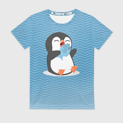 Женская футболка Пингвин / 3D-принт – фото 1