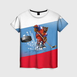 Футболка женская Русский хоккей, цвет: 3D-принт