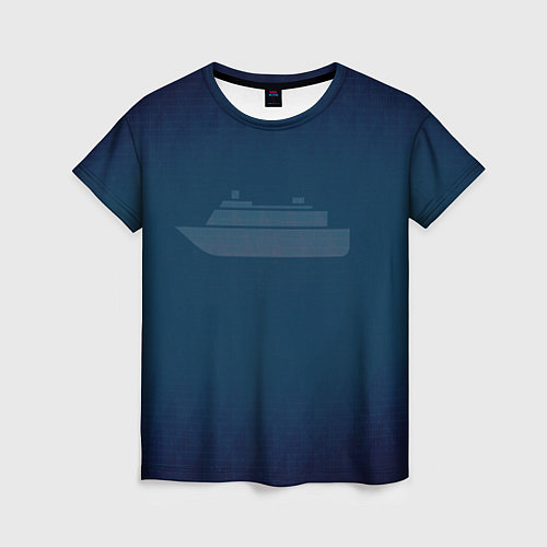 Женская футболка Яхта / 3D-принт – фото 1