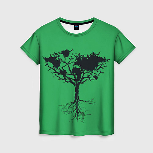 Женская футболка Древо Мира / 3D-принт – фото 1