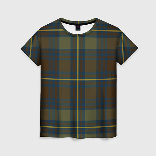 Женская футболка Шотландская клетка, тартан / 3D-принт – фото 1