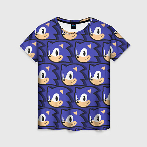Женская футболка Sonic pattern / 3D-принт – фото 1