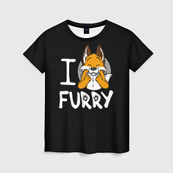 Футболка женская I love furry, цвет: 3D-принт