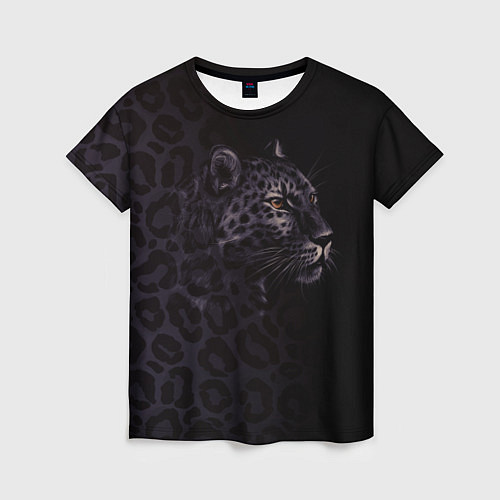 Женская футболка Леопард / 3D-принт – фото 1