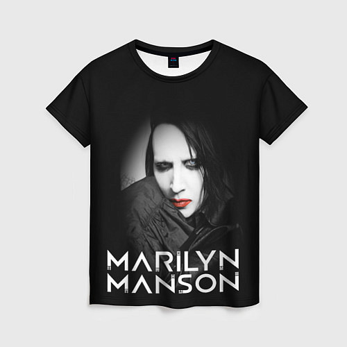 Женская футболка MARILYN MANSON / 3D-принт – фото 1