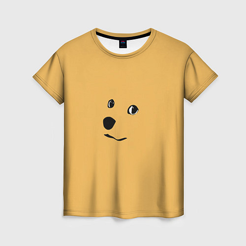 Женская футболка Smile dog / 3D-принт – фото 1