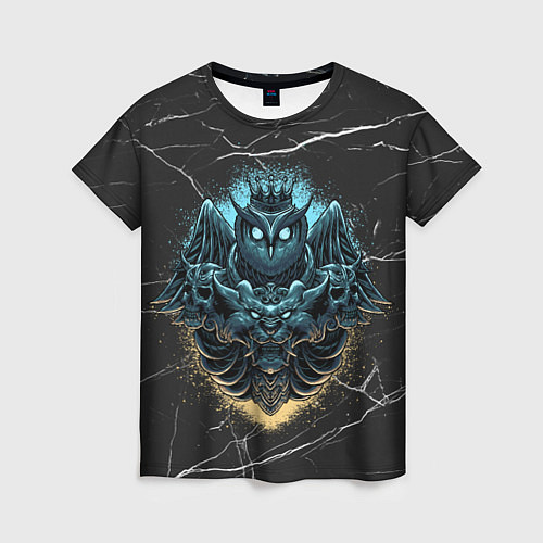 Женская футболка Owl king / 3D-принт – фото 1
