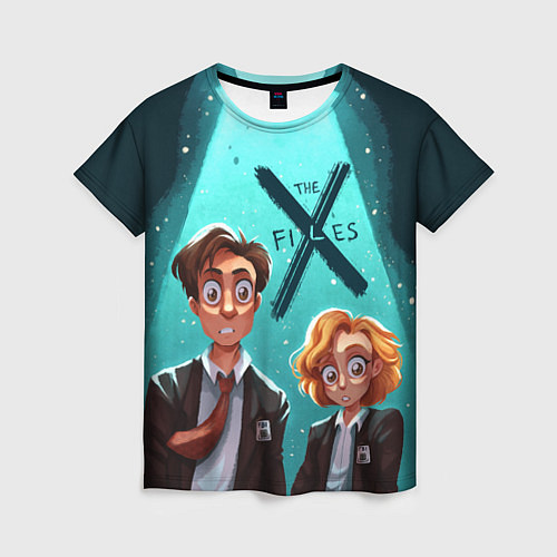 Женская футболка Fox Mulder and Dana Scully / 3D-принт – фото 1