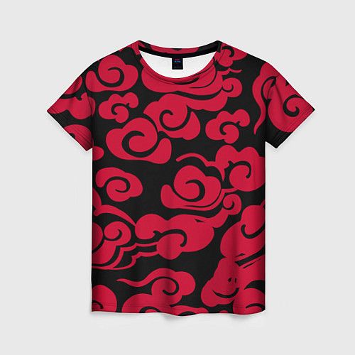 Женская футболка Красное облако / 3D-принт – фото 1