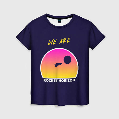 Женская футболка We are rocket horizon / 3D-принт – фото 1