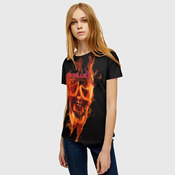 Футболка женская Metallica Flame, цвет: 3D-принт — фото 2