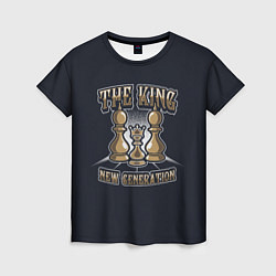 Женская футболка Шахматный Король