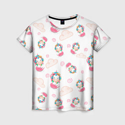 Женская футболка Радужные Единороги