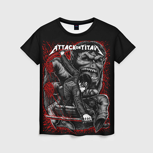 Женская футболка Атака титанов / 3D-принт – фото 1