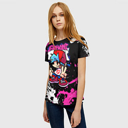 Футболка женская Boyfriend, цвет: 3D-принт — фото 2