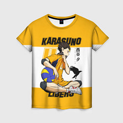 Женская футболка Юу Нишиноя из Карасуно Haikyu!!