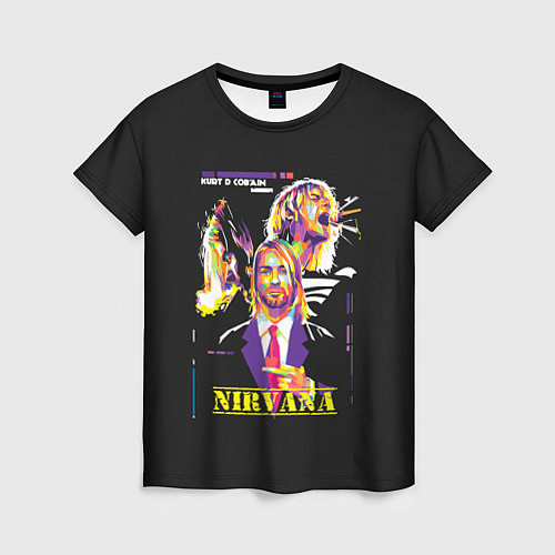 Женская футболка Kurt Cobain / 3D-принт – фото 1