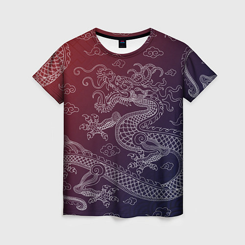 Женская футболка Традиционный китайский дракон / 3D-принт – фото 1