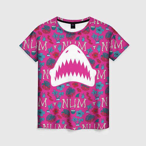 Женская футболка King Shark Num Num Num / 3D-принт – фото 1