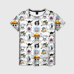 Женская футболка Веселые Роджеры пиратов Соломенной Шляпы