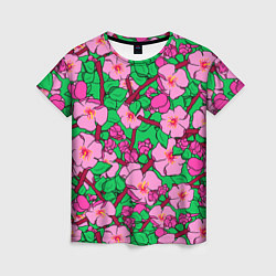 Женская футболка Цветы Сакуры, Sakura