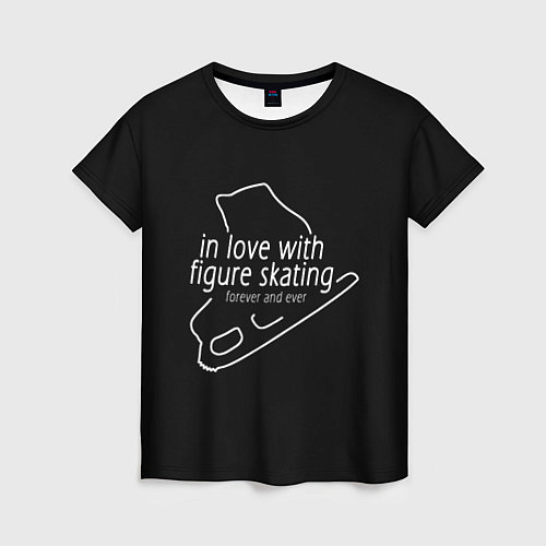 Женская футболка In Love With Figure Skating / 3D-принт – фото 1
