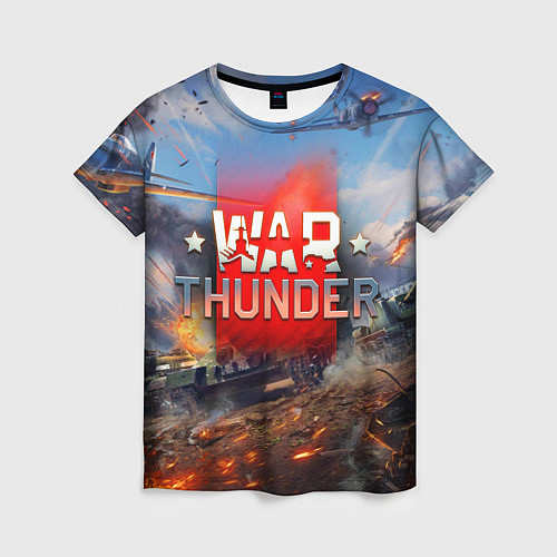 Женская футболка WAR THUNDER ВАР ТАНДЕР / 3D-принт – фото 1