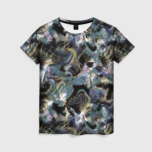 Женская футболка Узор для рыбака / 3D-принт – фото 1