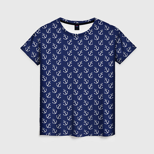 Женская футболка Якоря / 3D-принт – фото 1